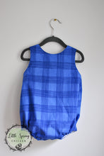 Load image into Gallery viewer, Blue Baby Bubble Romper