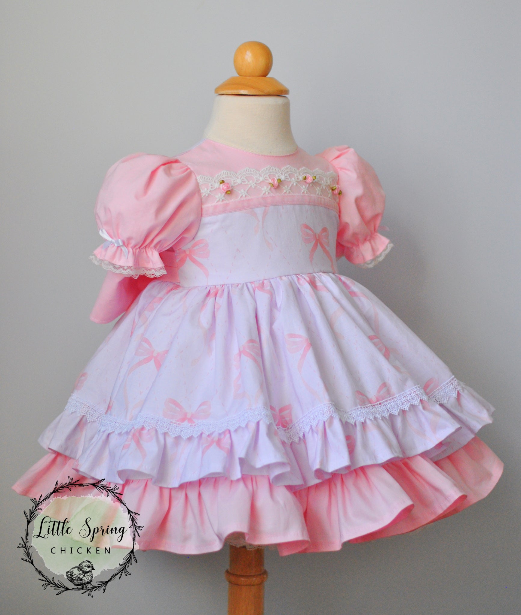 open lace back dress Pink Chicken- Girls Elsie Dress main image 1